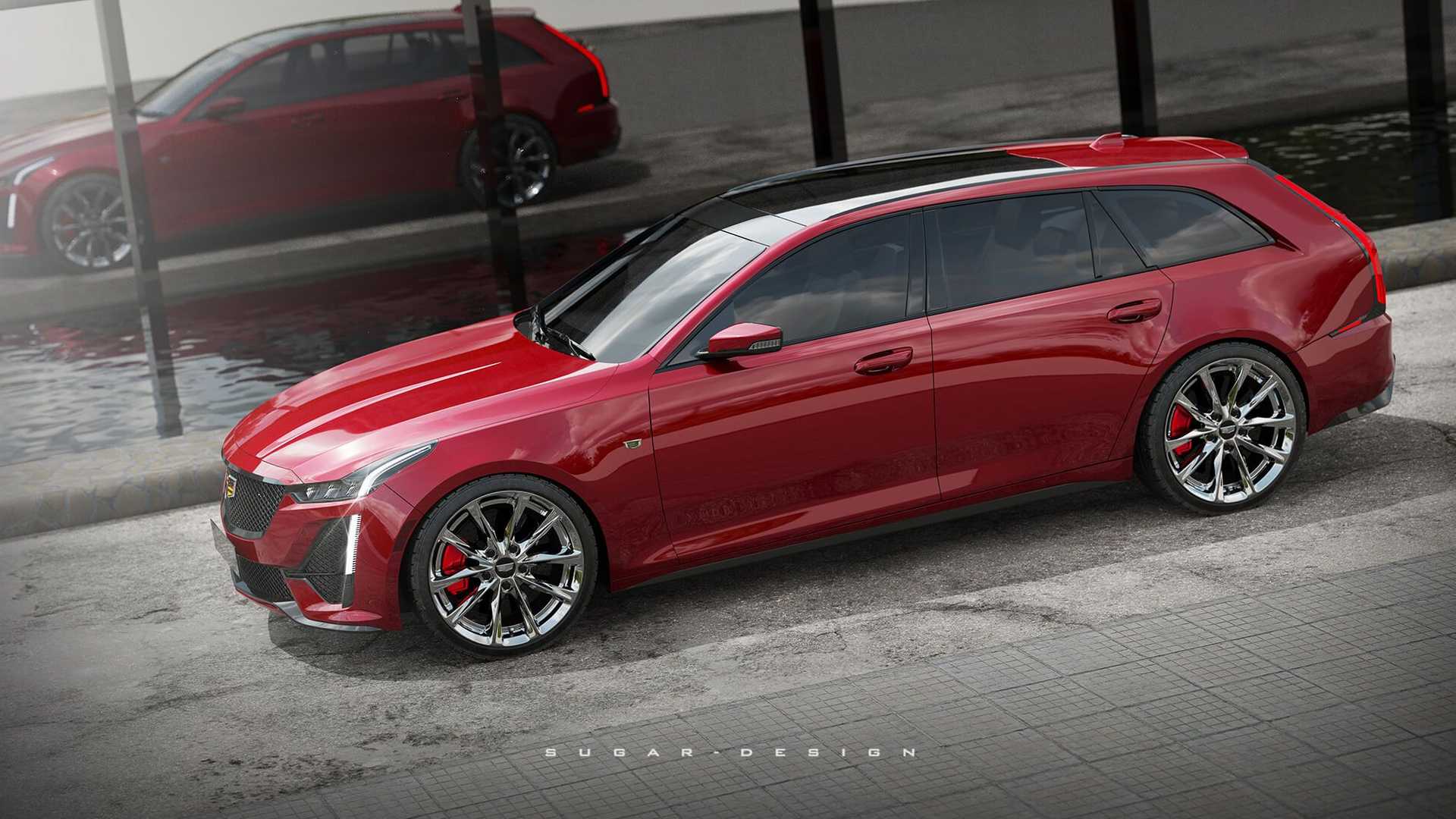 تقدم كاديلاك CT5 Sport Wagon Rendering سيارة مثيرة للاهتمام