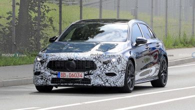 مرسيدس AMG A45 Facelift تقدم صور لأول مرة بإخفاء الأضواء الجديدة