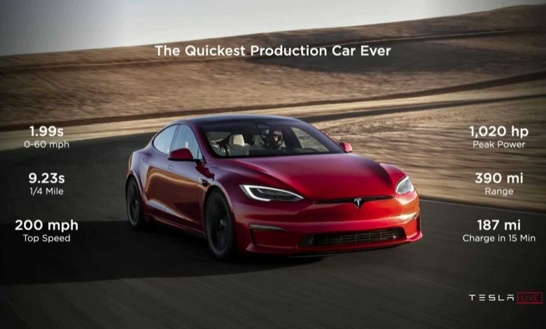 تسلا Model S Plaid تحتاج إلى تحديث البرنامج لتصل إلى 200 ميل في الساعة